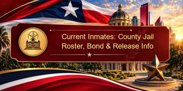 Current Inmates: County Jail Roster, Bond & Release Info