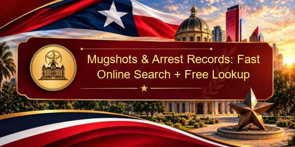Mugshots & Arrest Records: Fast Online Search + Free Lookup